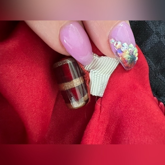 INDIGO Moon Multi Color Butterfly Metallic Thread Sequin Button Up Blazer Size S - Picture 10 of 14